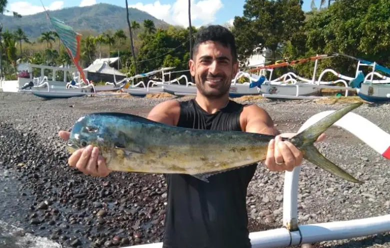 Amed Fishing Adventure Mahi Mahi on beach